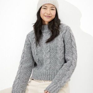 Oatmeal Cable Knit Sweater